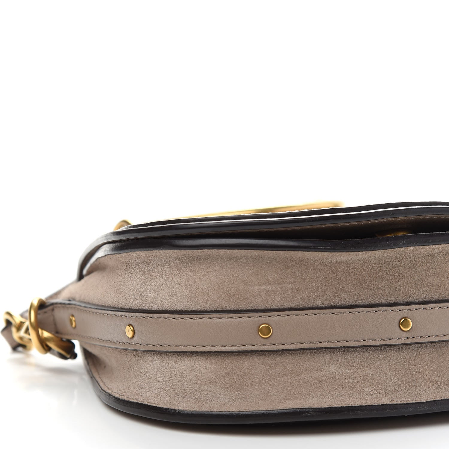 Chloe Calfskin Suede Small Nile Bracelet Bag Motty Grey 8 of 12