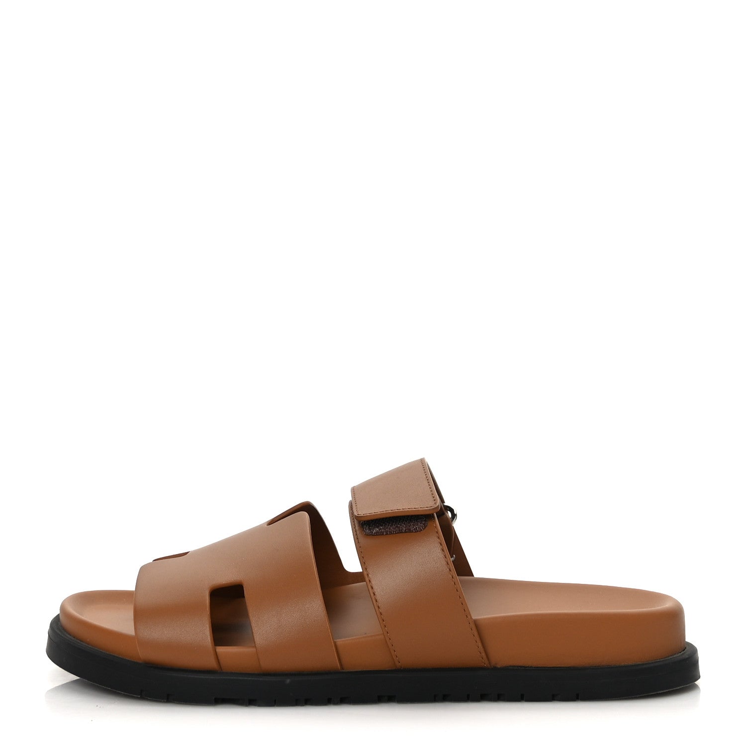 Hermes Calfskin Womens Chypre Sandals 40.5 Gold 1 of 12