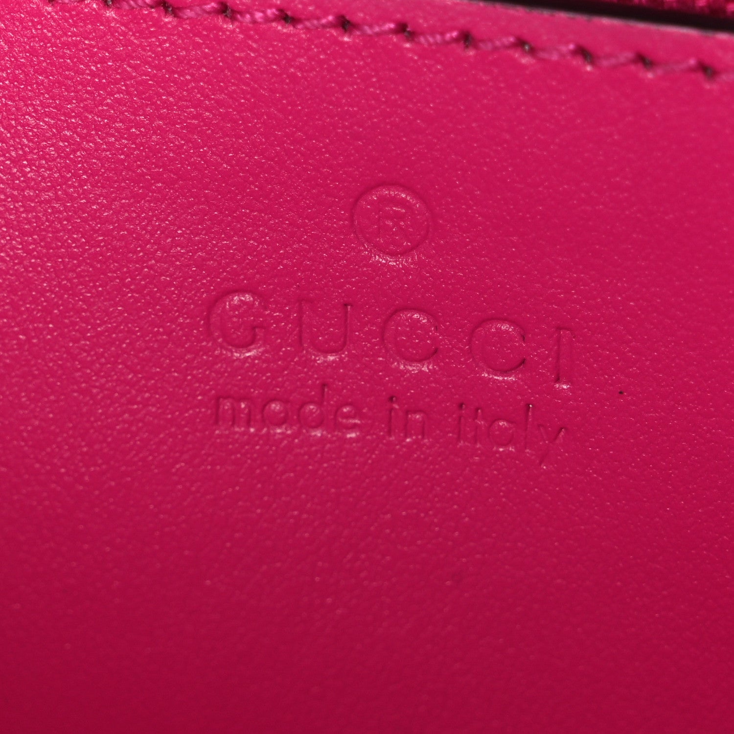 Gucci Calfskin Matelasse Monochrome Small GG Marmont Chain Shoulder Bag Classic Fuxia 6 of 10