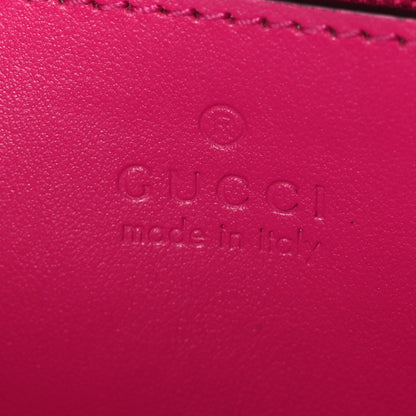 Gucci Calfskin Matelasse Monochrome Small GG Marmont Chain Shoulder Bag Classic Fuxia 6 of 10