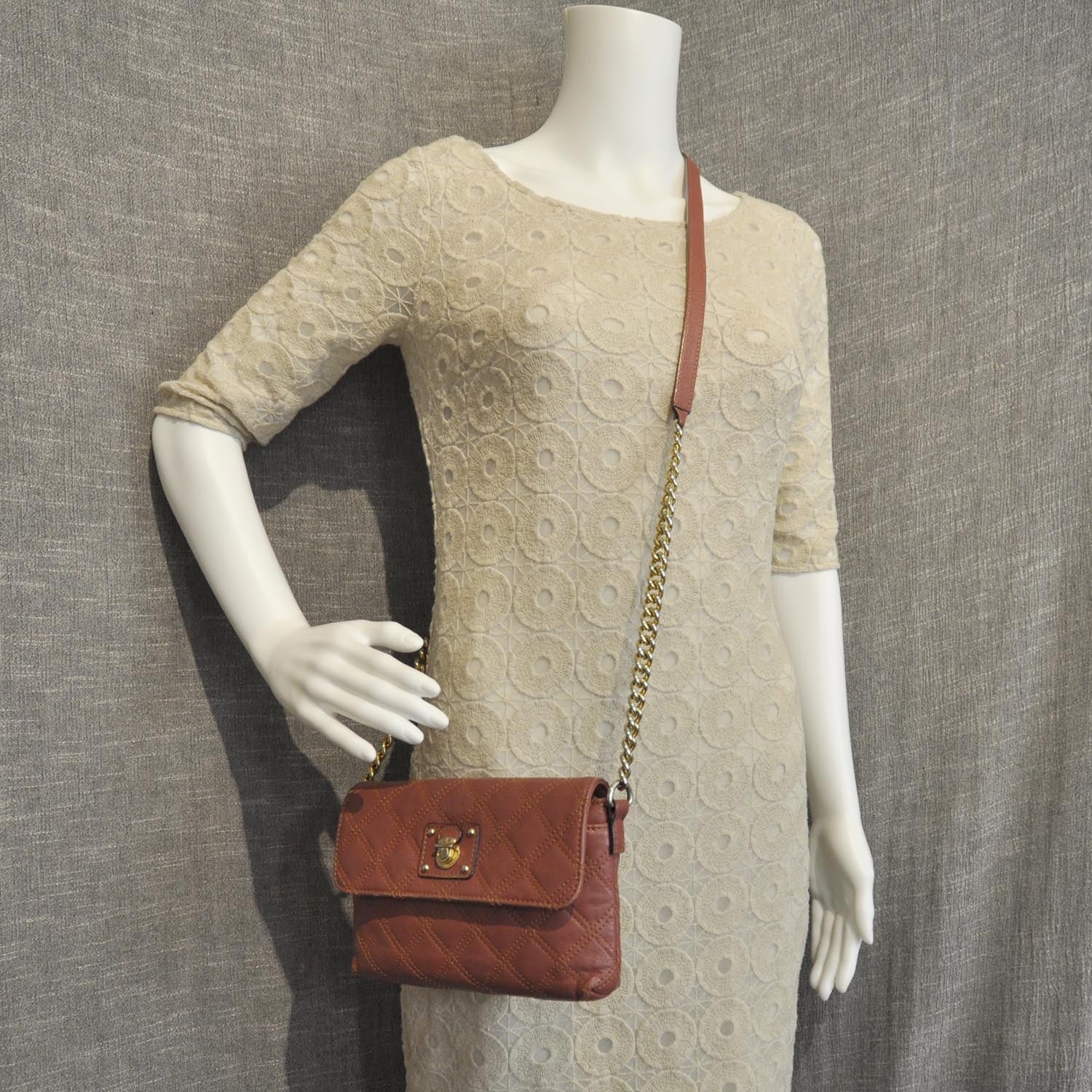 Marc Jacobs Leather Quilted The Single Shoulder Bag Rose 2 of 8