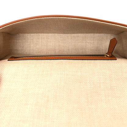 Fendi Raffia Vitello King Lucido FF Embroidered Baguette Alchemy Brandy 5 of 10