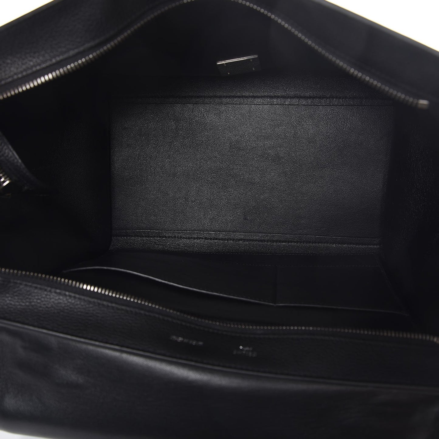 Drummed Calfskin Suede Medium Trapeze Black