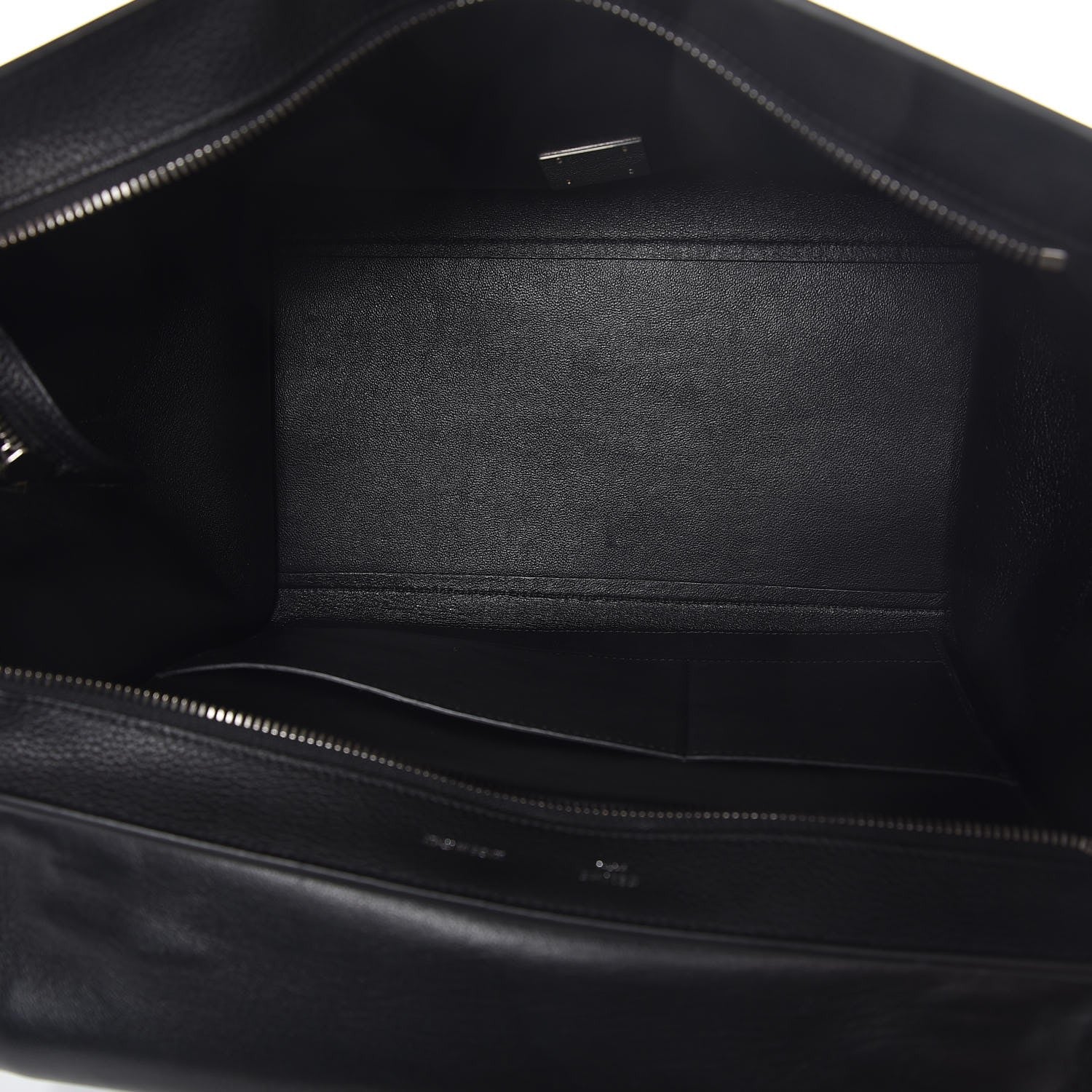 Celine Drummed Calfskin Suede Medium Trapeze Black 6 of 7