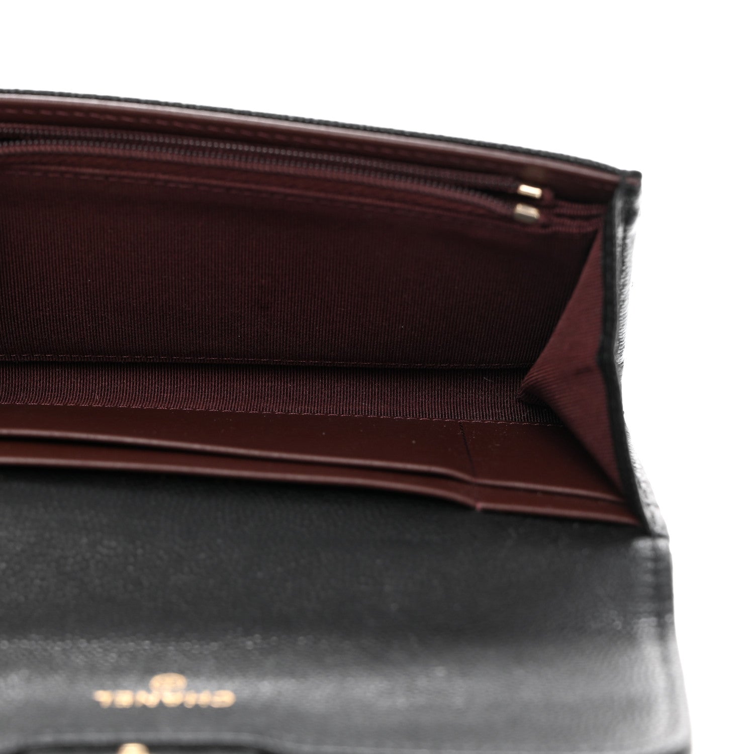 Chanel Caviar Quilted Medium Gusset Flap Wallet Black 5 of 9