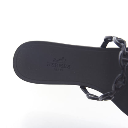 Hermes Rubber Chaine d'Ancre Rivage Sandals 36 Black 7 of 9