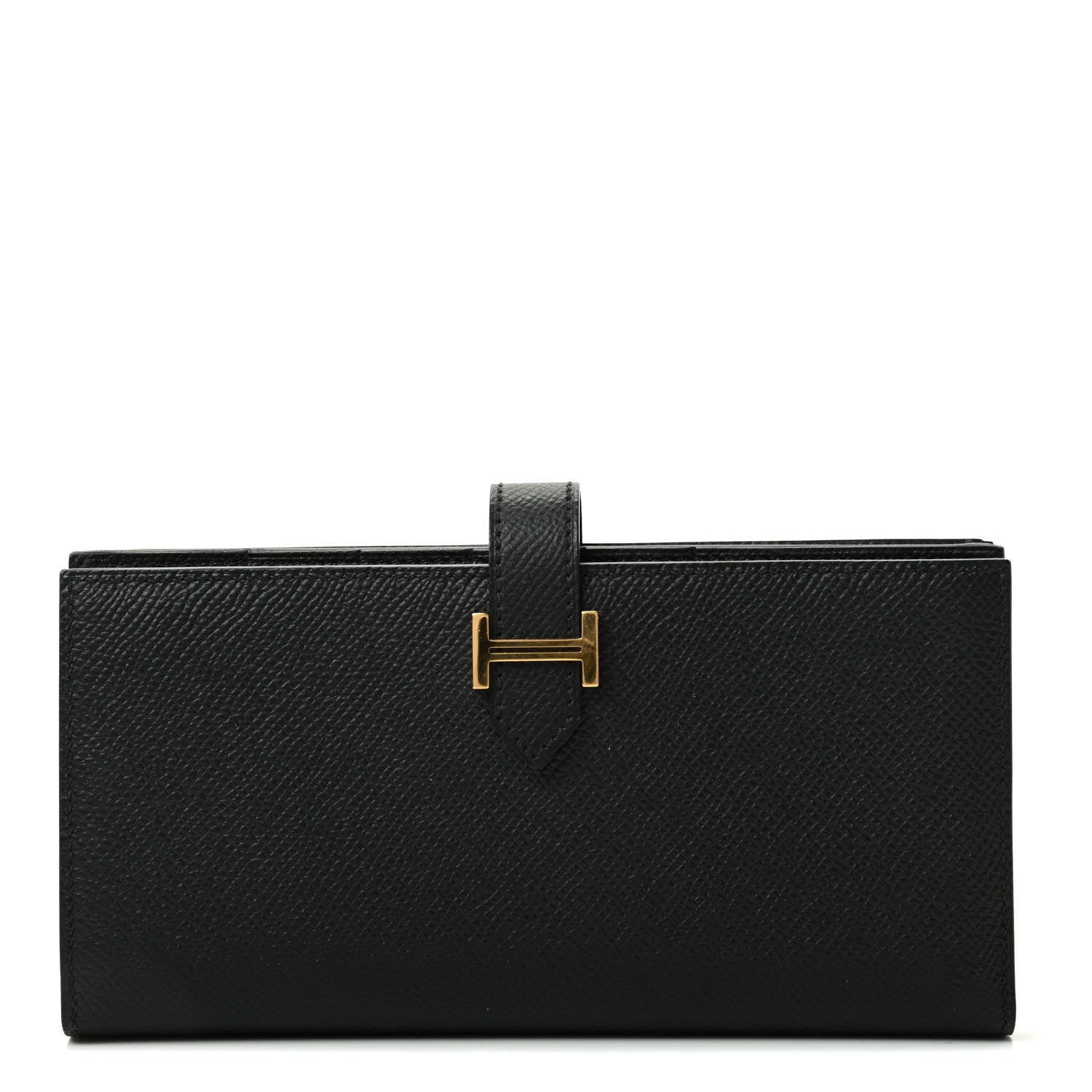 Hermes Epsom Bearn Gusset Wallet Black 1 of 7
