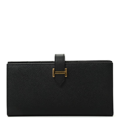 Hermes Epsom Bearn Gusset Wallet Black 1 of 7