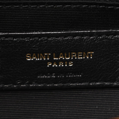 Saint Laurent Lambskin Quilted Small Loulou Puffer Monogram Chain Satchel Dark Honey 6 of 11