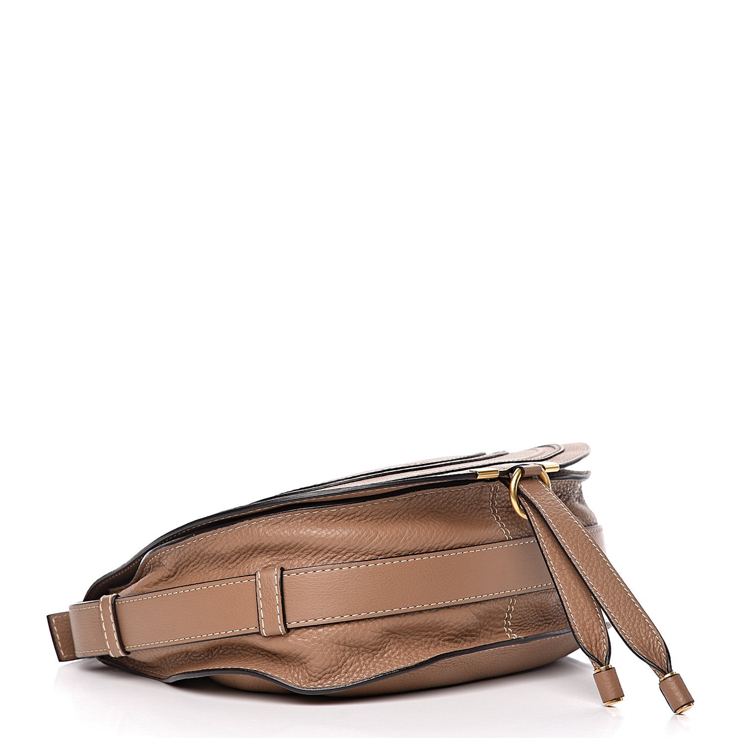 Calfskin Medium Marcie Round Crossbody Bag Nut