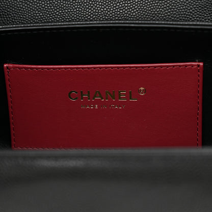 Chanel Shiny Caviar Preppy Coco Small Bowling Bag Black 6 of 11