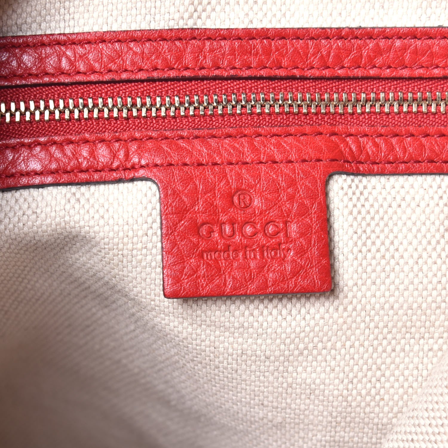 Gucci Pebbled Calfskin Large Soho Hobo Red 6 of 9