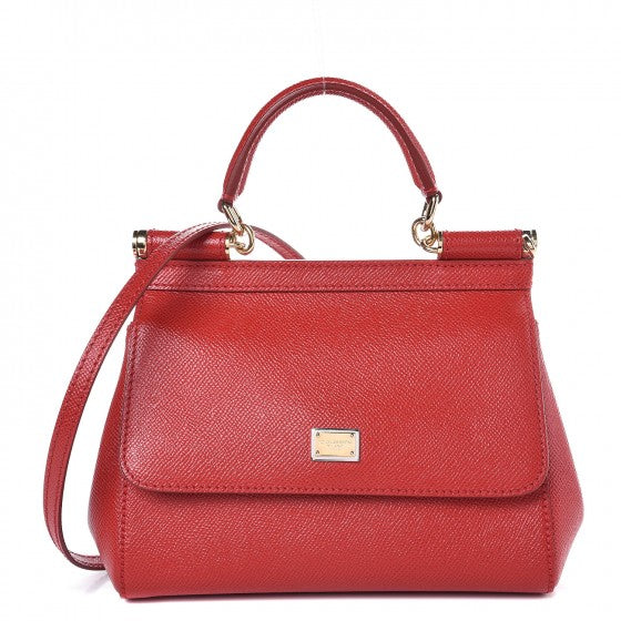Dolce & Gabbana Dauphine Small Miss Sicily Satchel Dark Red 1 of 8
