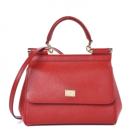 Dolce & Gabbana Dauphine Small Miss Sicily Satchel Dark Red 1 of 8