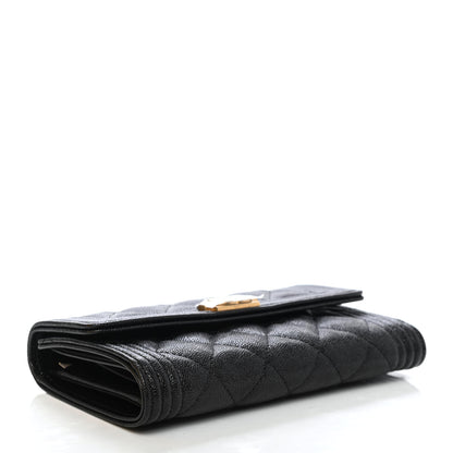 Chanel Caviar Quilted Medium Boy Flap Wallet Black 3 of 4
