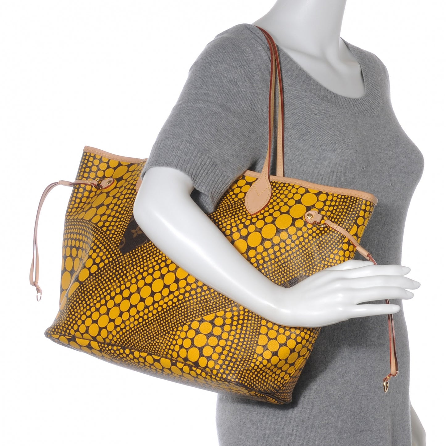 Monogram Kusama Waves Neverfull MM Yellow