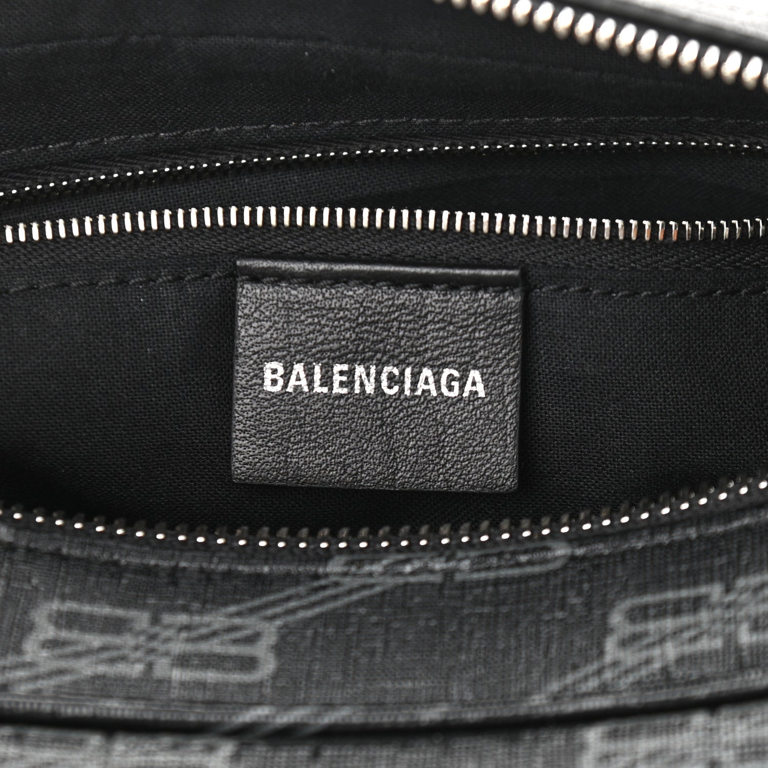 Balenciaga Coated Canvas BB Monogram Medium Signature Camera Bag Black Grey 5 of 10