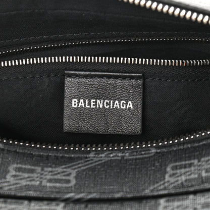 Balenciaga Coated Canvas BB Monogram Medium Signature Camera Bag Black Grey 5 of 10