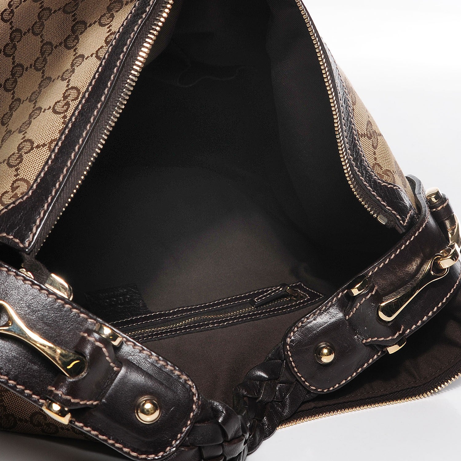 Gucci Monogram Pelham Medium Hobo Dark Brown 5 of 7
