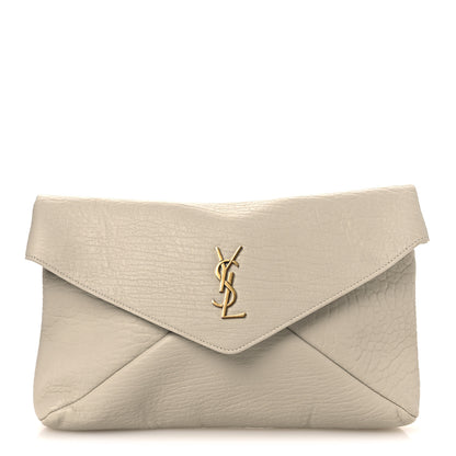 Saint Laurent Grained Lambskin Large Cassandre Envelope Pouch Blanc Vintage 1 of 10