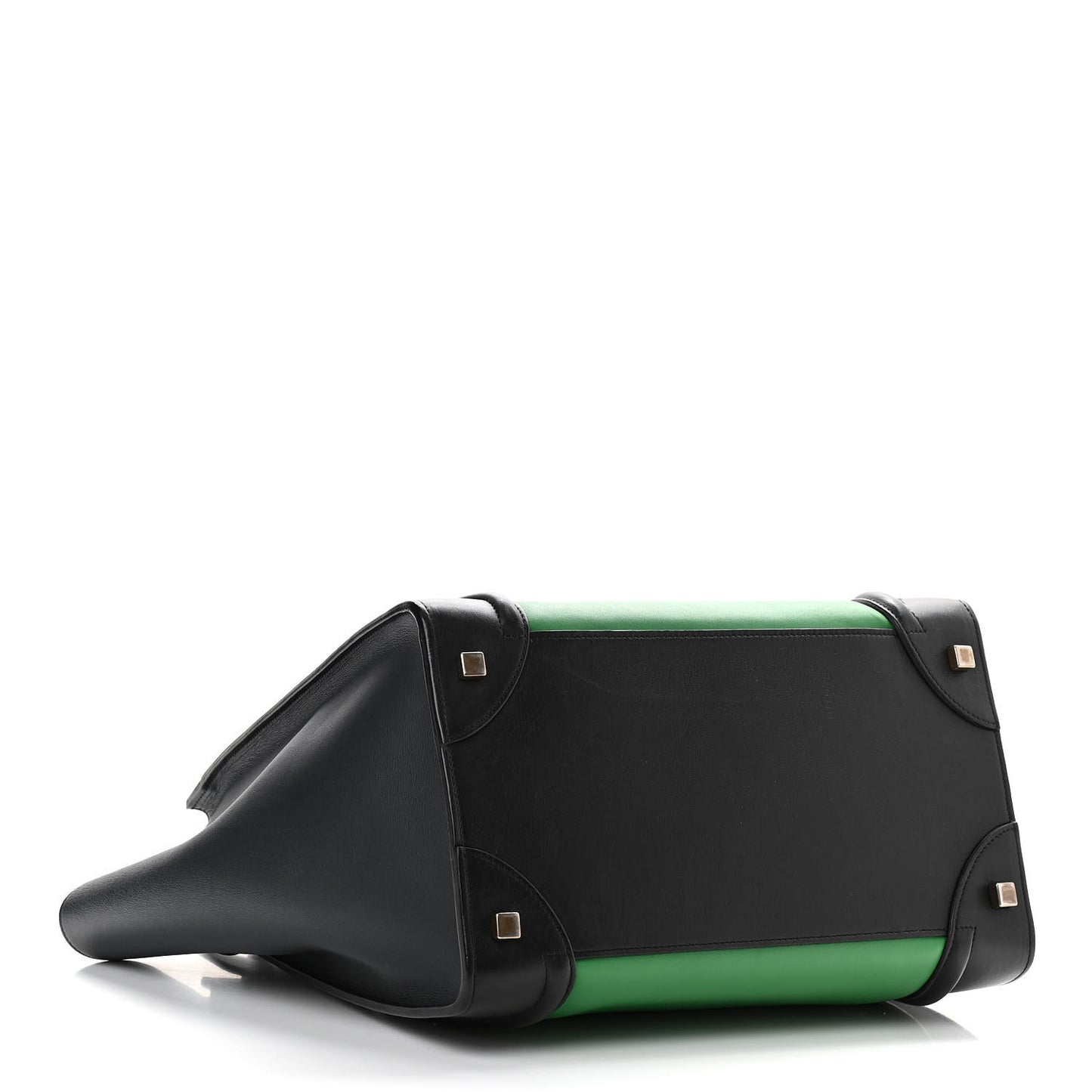 Smooth Calfskin Mini Bi-Color Luggage Grass
