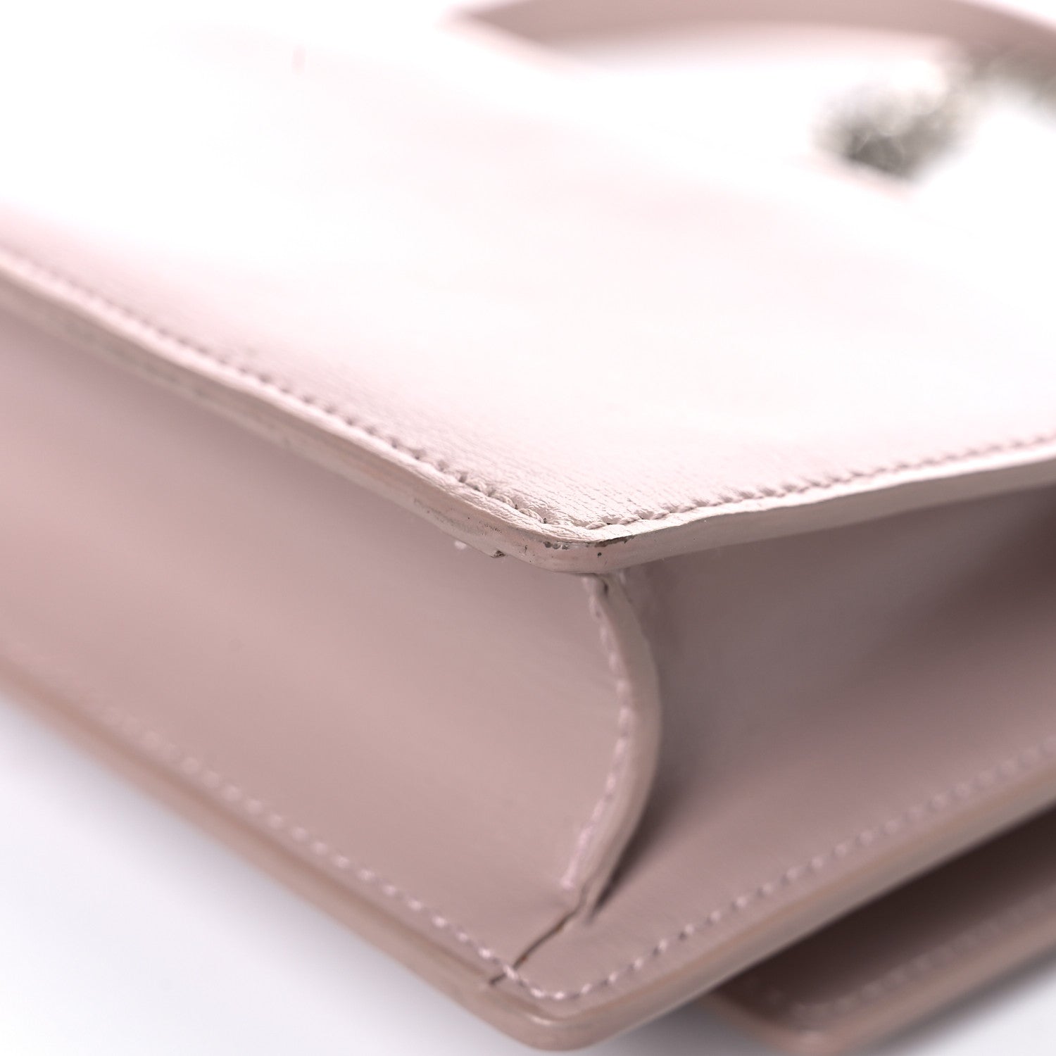 Saint Laurent Calfskin Monogram Sunset Chain Wallet Light Pink 10 of 21