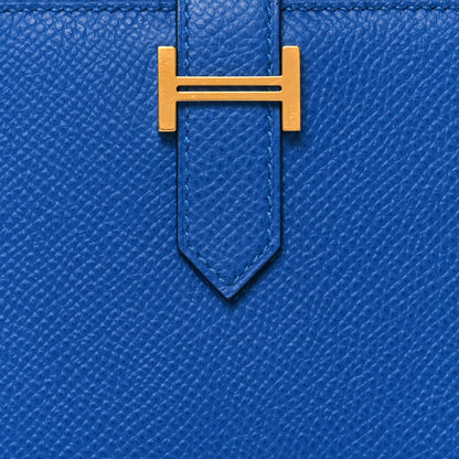 Hermes Epsom Bearn Gusset Wallet Bleu Zellige 8 of 13