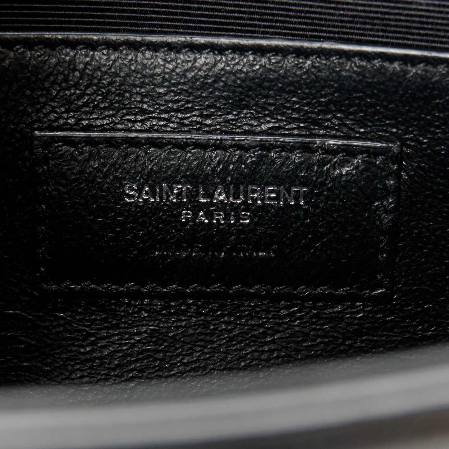Calfskin Lizard Embossed Small Classic Monogram Kate Tassel Satchel Black