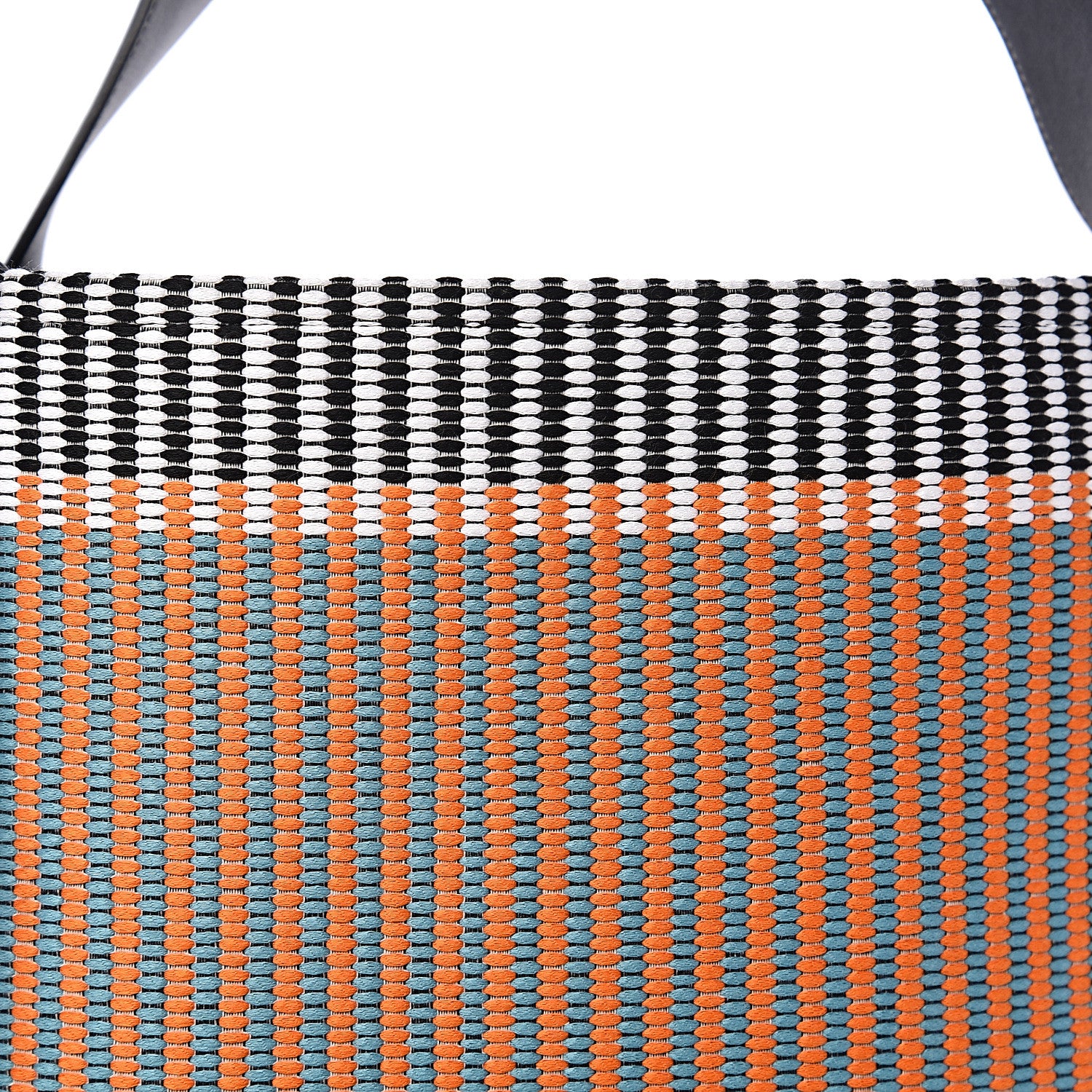 Celine Woven Canvas Small Twisted Cabas Multicolor 8 of 8