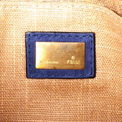 Fendi Suede Calfskin Romano Selleria Secret Code Satchel Blue 7 of 9