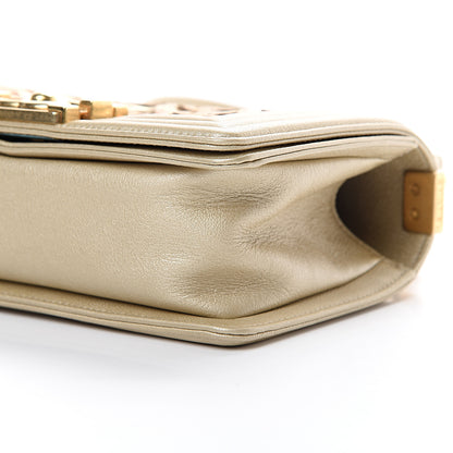 Chanel Metallic Lambskin Small Golden CC Boy Flap Gold 9 of 9