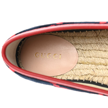 Gucci Terry Cloth GG Monogram Espadrilles 37 Blue Red 7 of 10