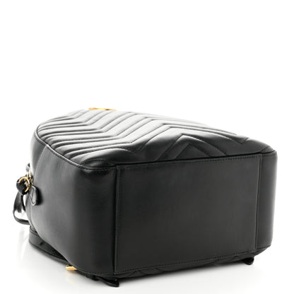 Gucci Calfskin Matelasse GG Marmont Dome Backpack Black 4 of 13