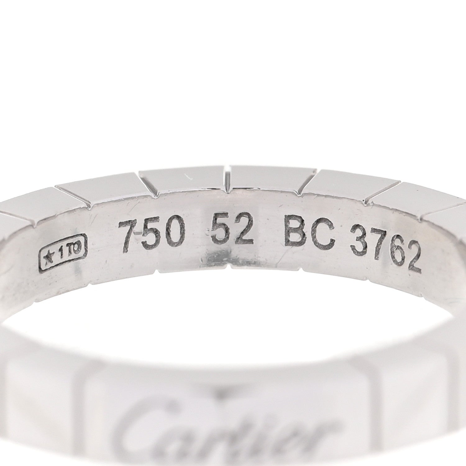 Cartier 18K White Gold Lanieres Ring 52/6 4 of 4
