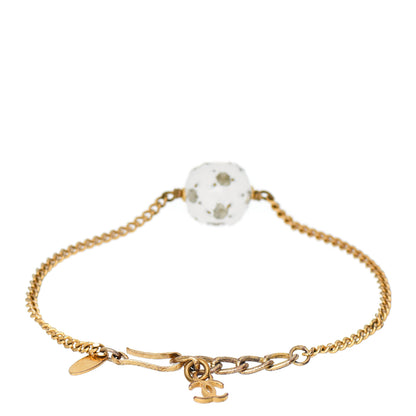 Chanel Pearl Crystal CC Bracelet Gold 2 of 3