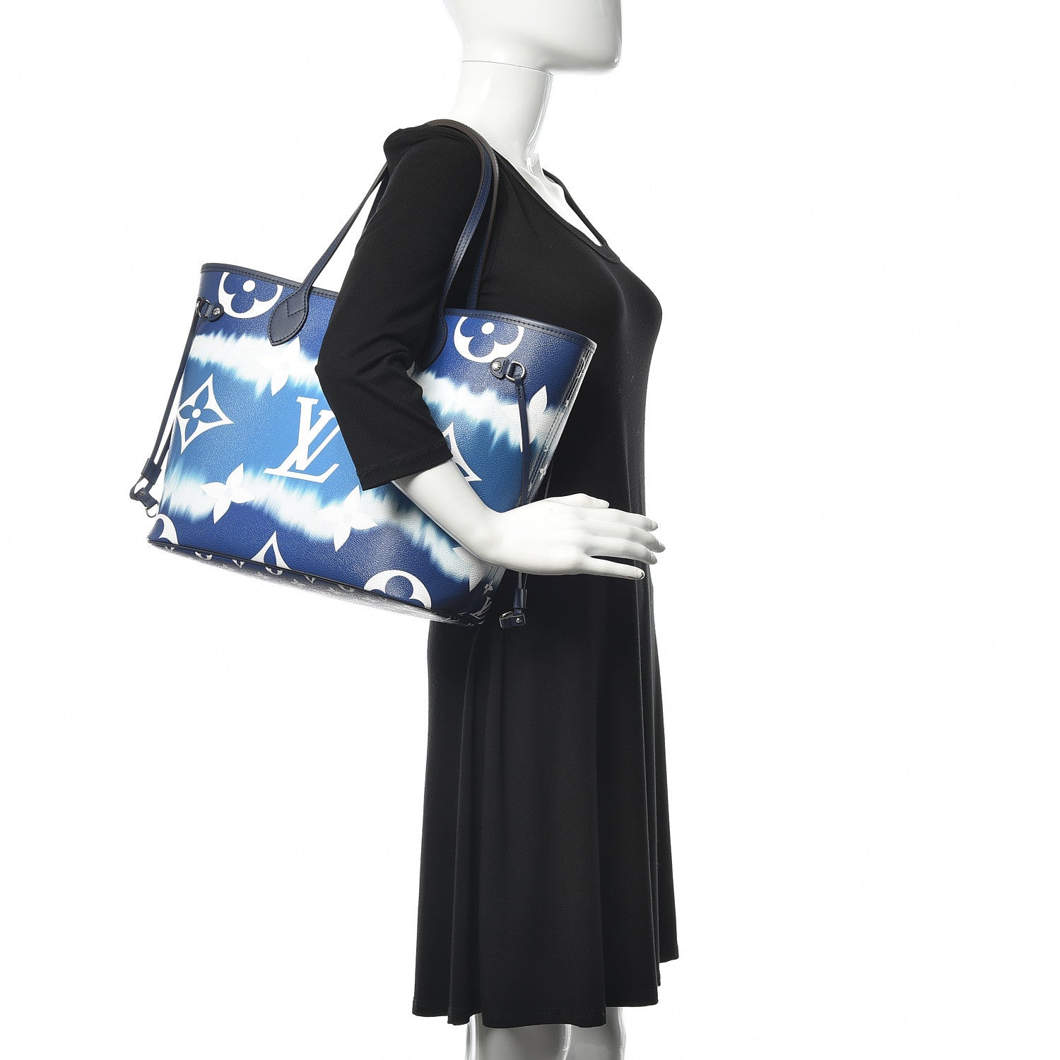 Louis Vuitton Monogram Escale Neverfull MM Blue 2 of 10