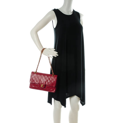 Chanel Lambskin Quilted Medium Double Flap Red 2 of 11