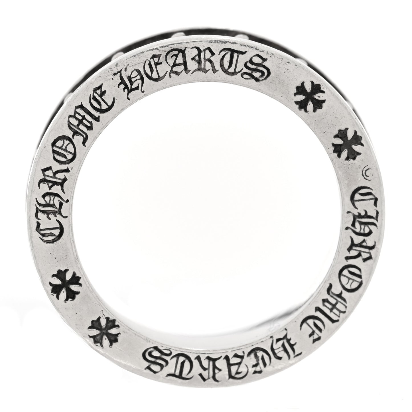 Sterling Silver Maltese Cross Band Ring 55 7.25
