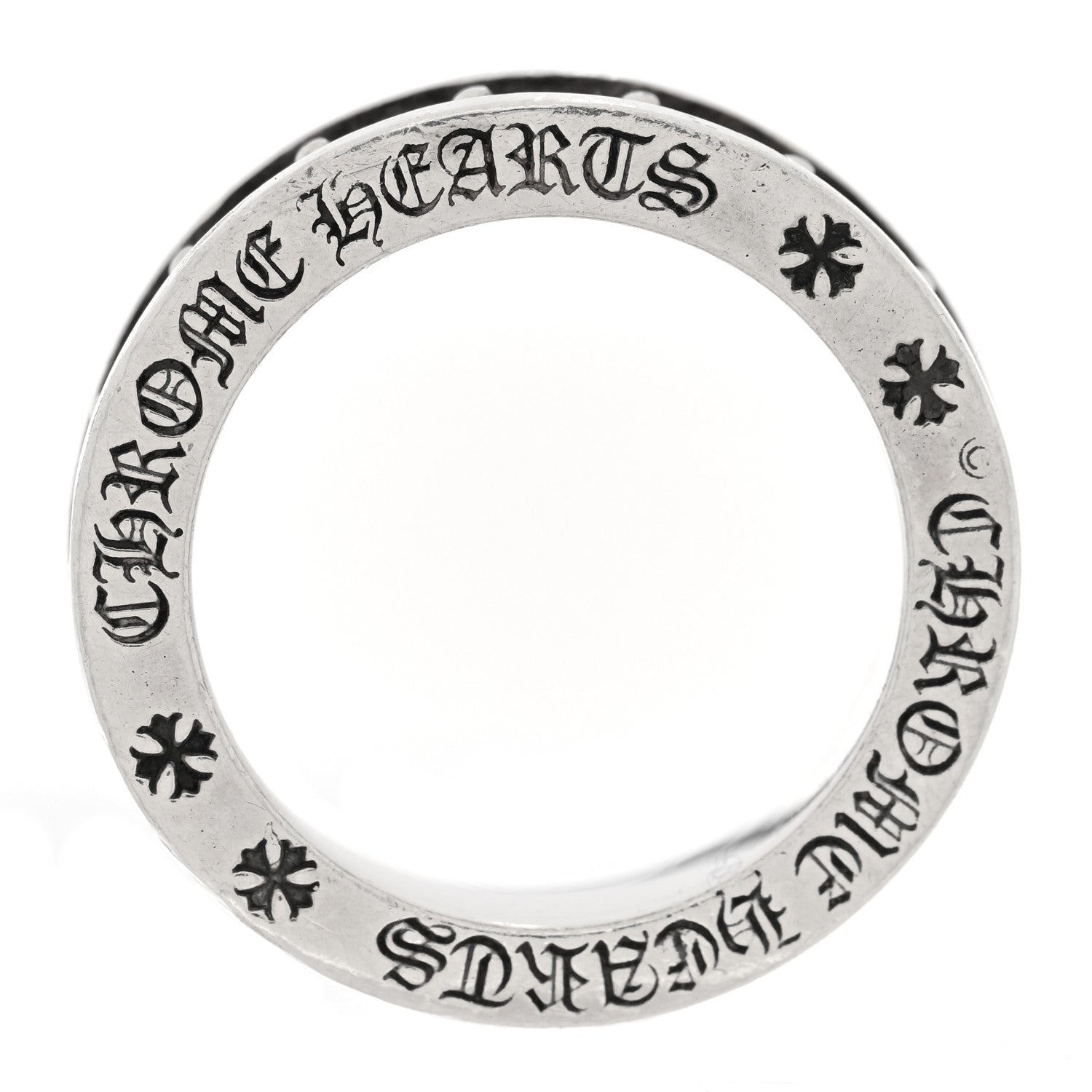 Chrome Hearts Sterling Silver Maltese Cross Band Ring 55 7.25 4 of 5