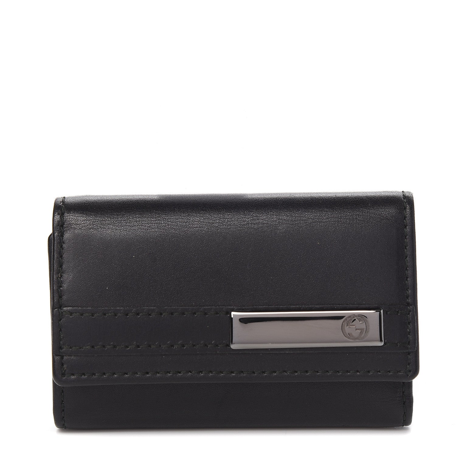 Gucci Calfskin 6 Key Holder Case Black 1 of 7
