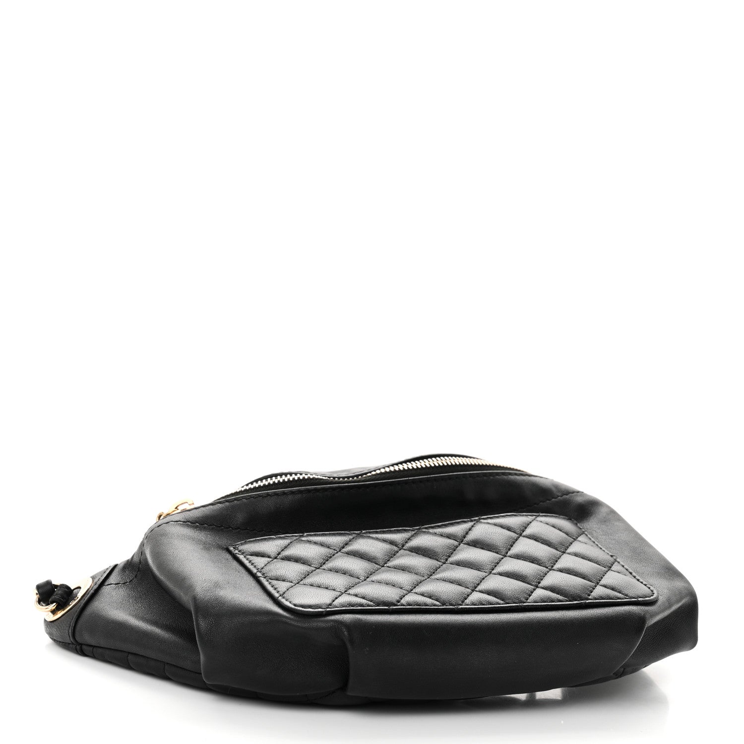 Chanel Lambskin Quilted Waist Bag Fanny Pack Black 4 of 10