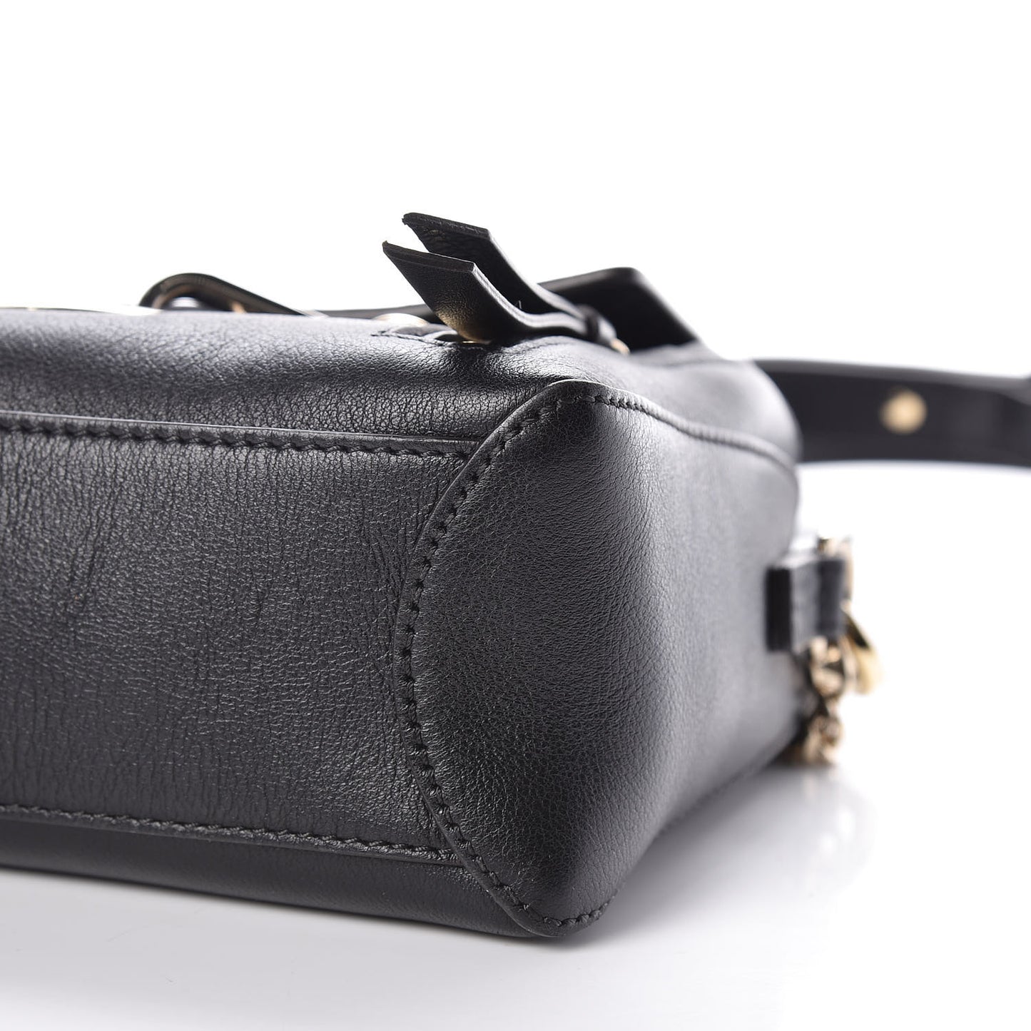 Calfskin Mini Faye Day Shoulder Bag Black
