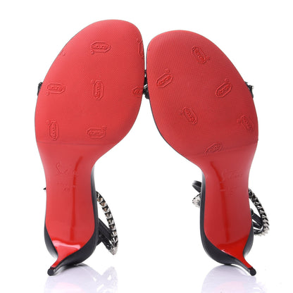 Christian Louboutin Kid Spiked So Me 70 Sandals 40 Black 7 of 10