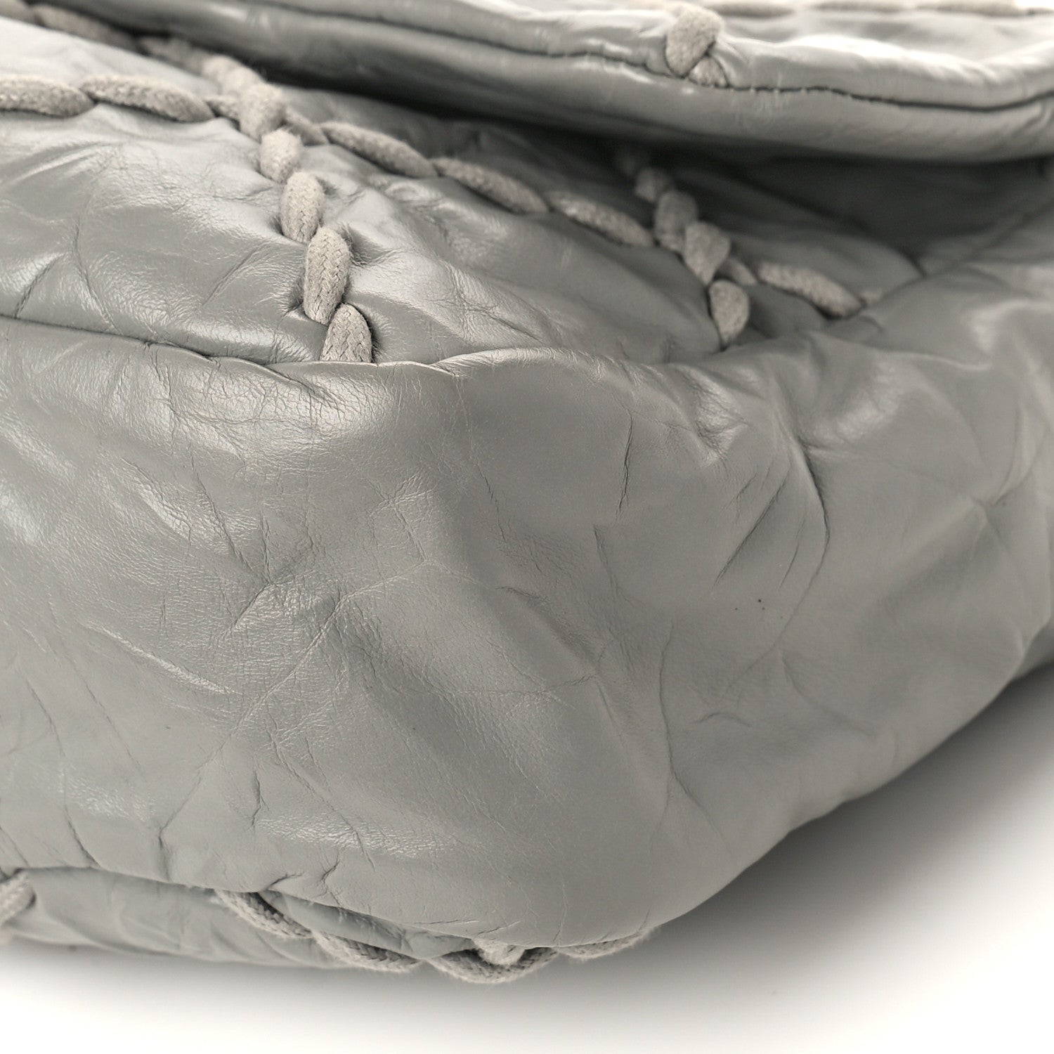 Chanel Calfskin Ultra Stitch Oversized Flap Grey 9 of 9