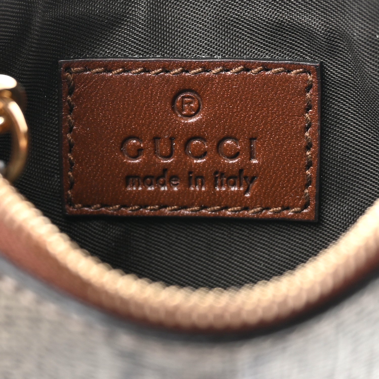 Gucci GG Supreme Monogram Key Case Beige Ebony Cuir 6 of 8