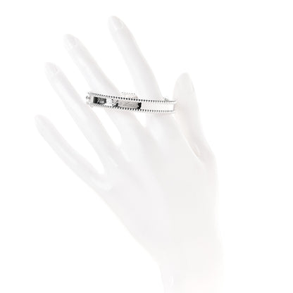 Van Cleef & Arpels 18K White Gold Perlee Signature Bangle Bracelet XS 2 of 5