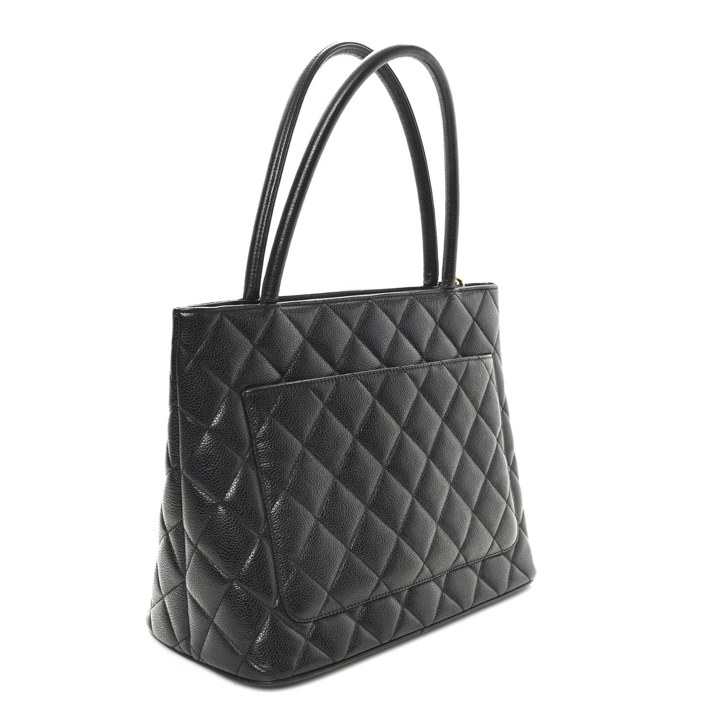 Caviar Quilted Medallion Tote Black
