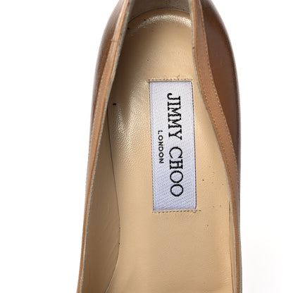 Jimmy Choo Calfskin Pointy Toe Pumps 35.5 Brown Beige 7 of 7