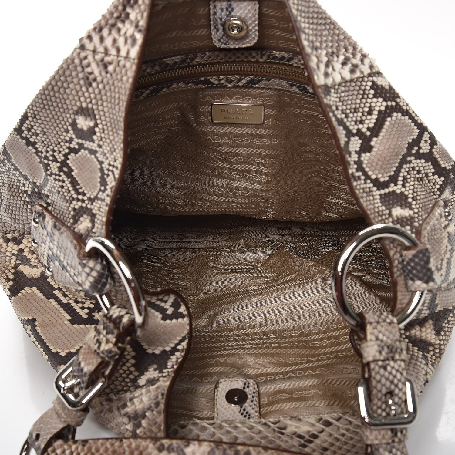 Prada Python Logo Hobo Roccia 5 of 7
