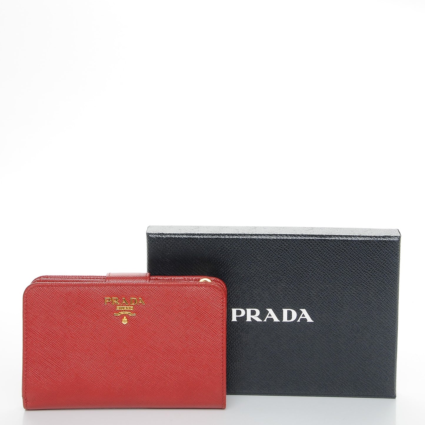 Saffiano Metal Compact Wallet Fuoco